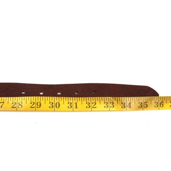 Old Navy EMBOSSED BROWN GENUINE LEATHER 1.25"Wd CASUAL DRESS WOMEN'S BELT S (A37 - Picture 10 of 12